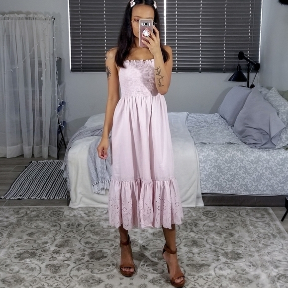 Wishlist Dresses & Skirts - BIN#19 - Women’s S Blush Smock Spaghetti Straps Maxi Dress